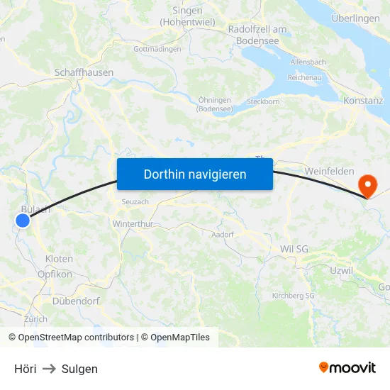 Höri to Sulgen map