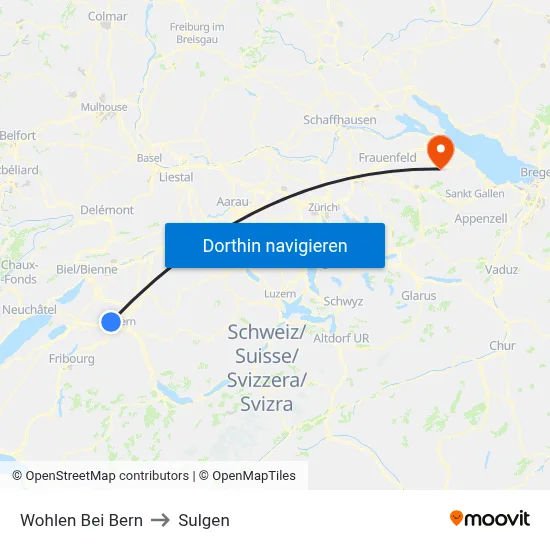 Wohlen Bei Bern to Sulgen map