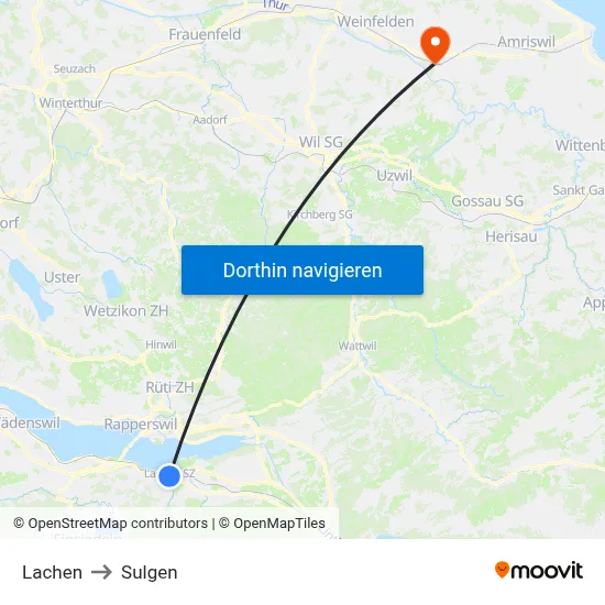 Lachen to Sulgen map