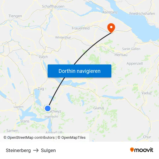 Steinerberg to Sulgen map