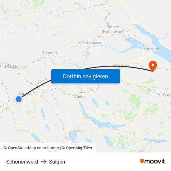 Schönenwerd to Sulgen map