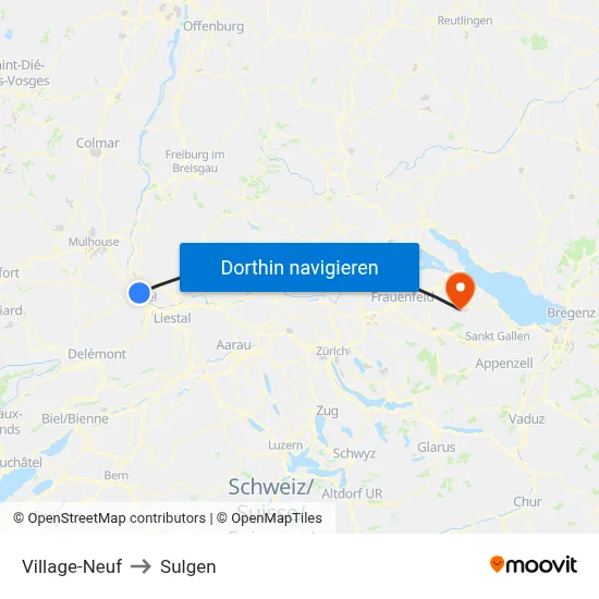Village-Neuf to Sulgen map