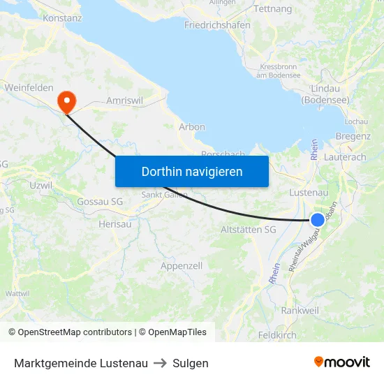 Marktgemeinde Lustenau to Sulgen map