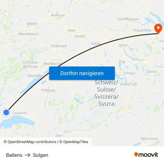 Ballens to Sulgen map