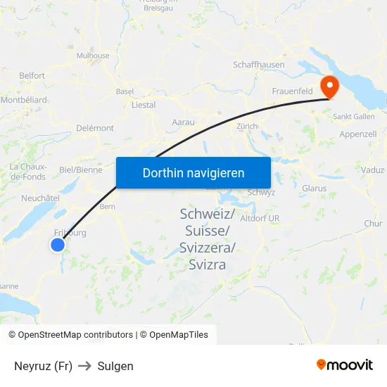 Neyruz (Fr) to Sulgen map