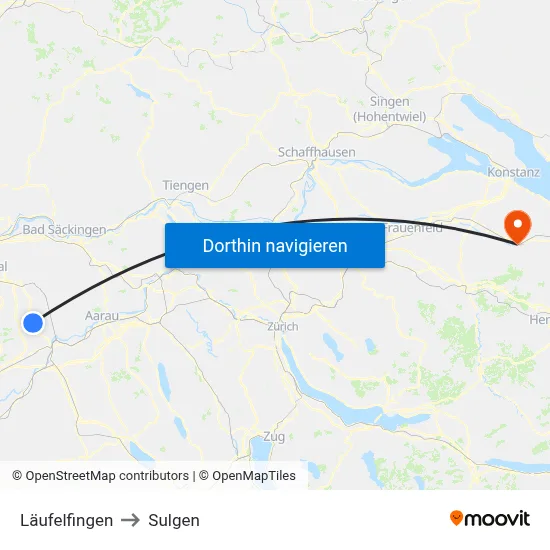 Läufelfingen to Sulgen map