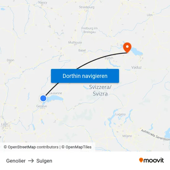 Genolier to Sulgen map
