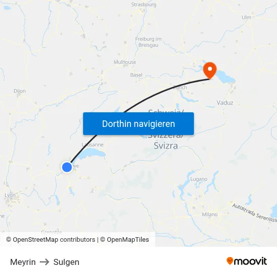 Meyrin to Sulgen map