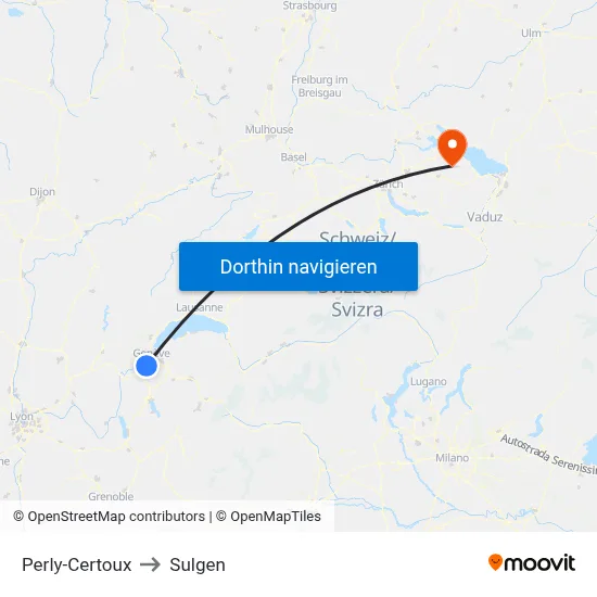 Perly-Certoux to Sulgen map