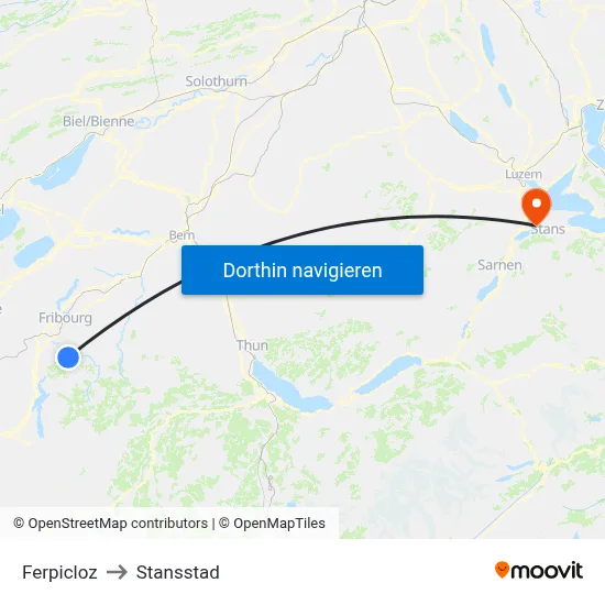 Ferpicloz to Stansstad map