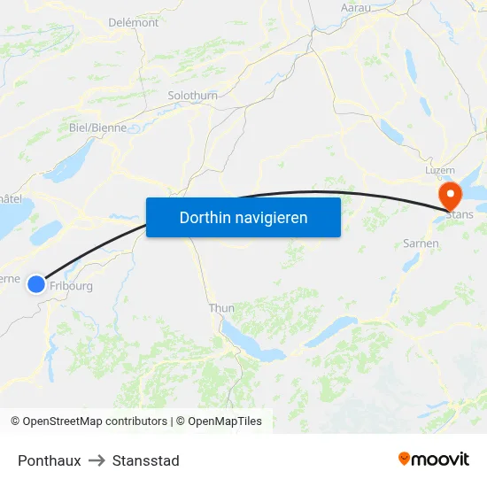 Ponthaux to Stansstad map