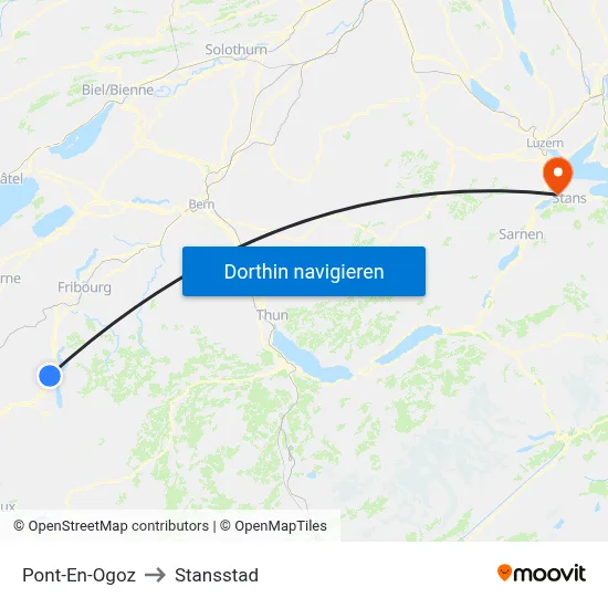 Pont-En-Ogoz to Stansstad map