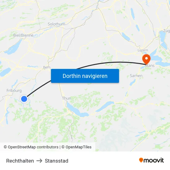 Rechthalten to Stansstad map