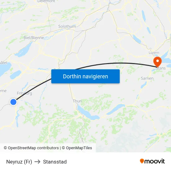 Neyruz (Fr) to Stansstad map