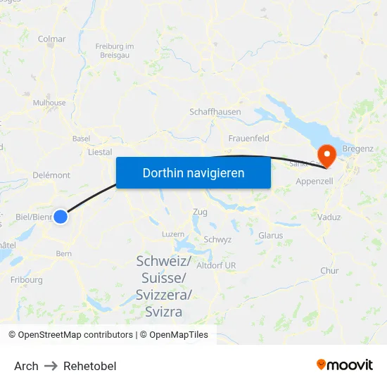 Arch to Rehetobel map