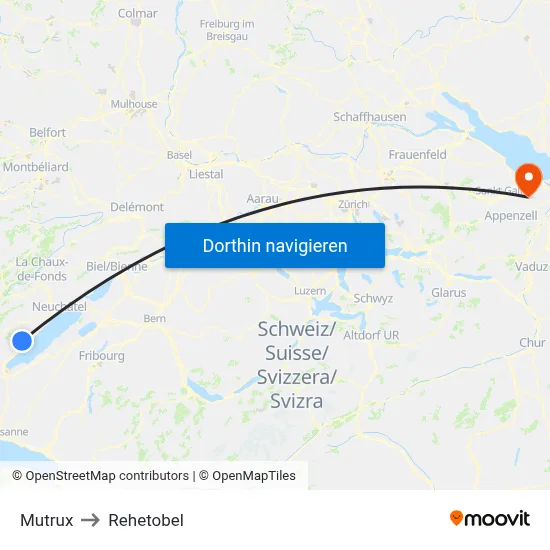 Mutrux to Rehetobel map
