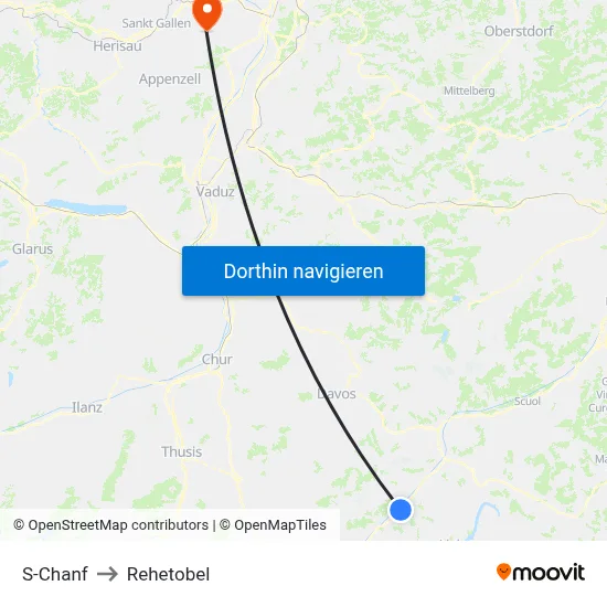 S-Chanf to Rehetobel map