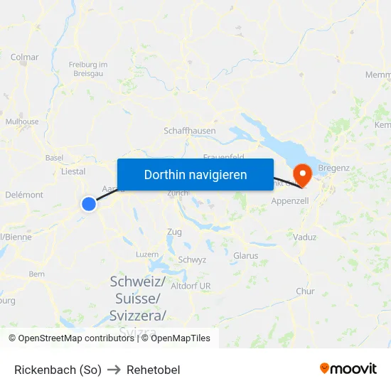 Rickenbach (So) to Rehetobel map