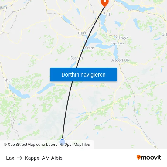 Lax to Kappel AM Albis map
