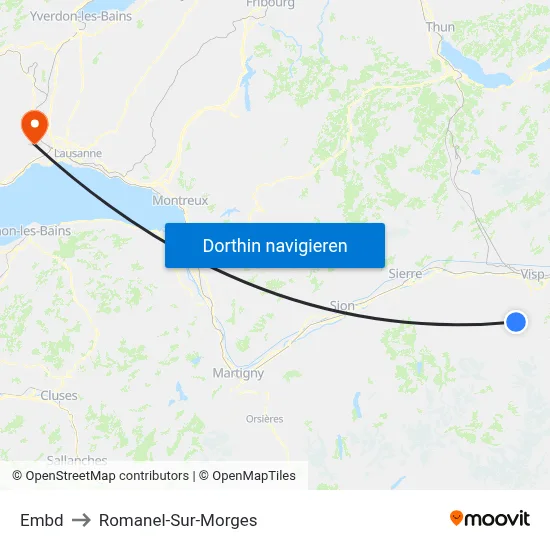 Embd to Romanel-Sur-Morges map