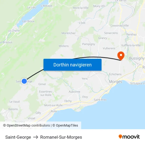 Saint-George to Romanel-Sur-Morges map