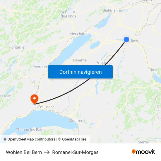 Wohlen Bei Bern to Romanel-Sur-Morges map