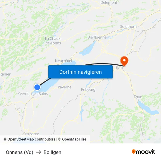 Onnens (Vd) to Bolligen map
