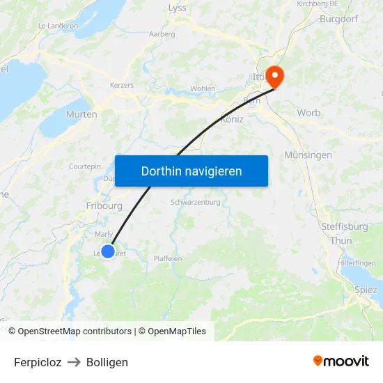 Ferpicloz to Bolligen map