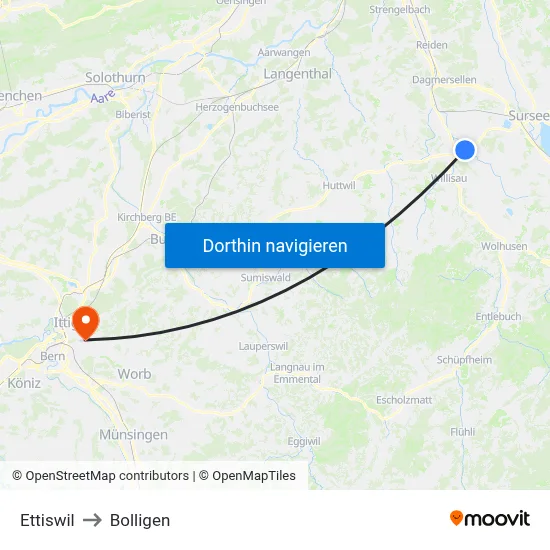 Ettiswil to Bolligen map