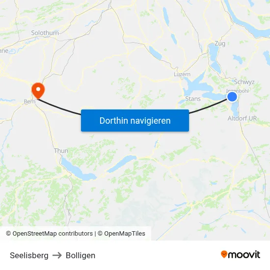 Seelisberg to Bolligen map