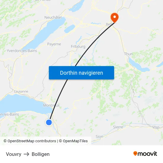 Vouvry to Bolligen map