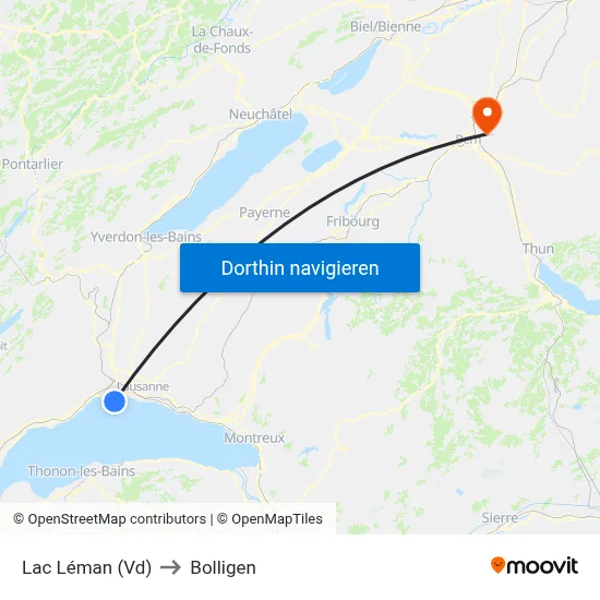 Lac Léman (Vd) to Bolligen map
