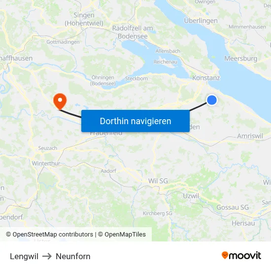 Lengwil to Neunforn map