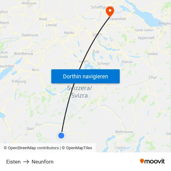 Eisten to Neunforn map