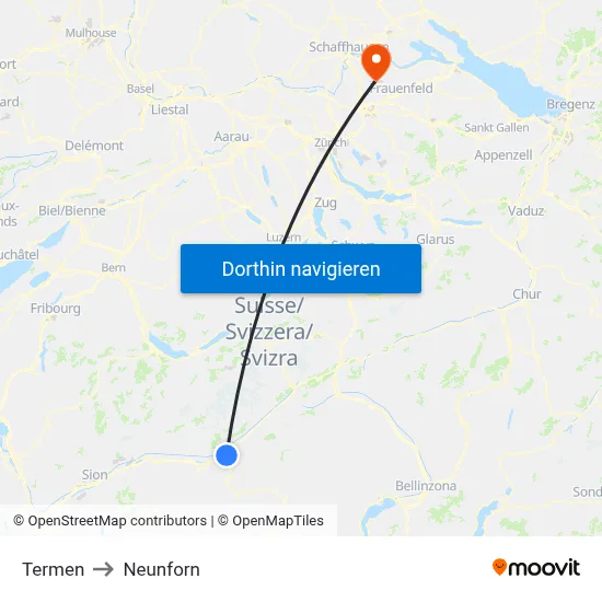 Termen to Neunforn map