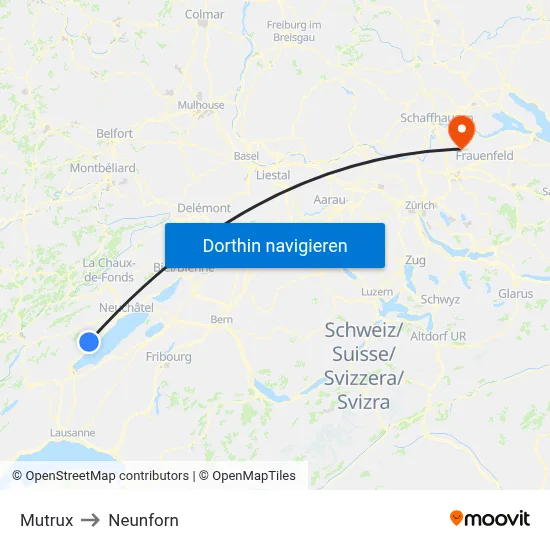 Mutrux to Neunforn map