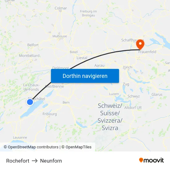 Rochefort to Neunforn map