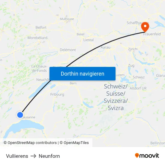 Vullierens to Neunforn map