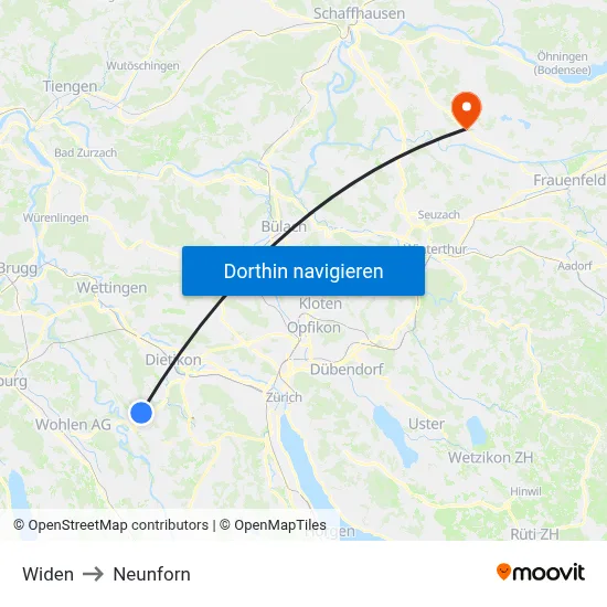 Widen to Neunforn map