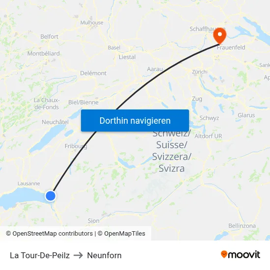 La Tour-De-Peilz to Neunforn map