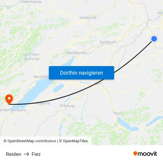 Reiden to Fiez map