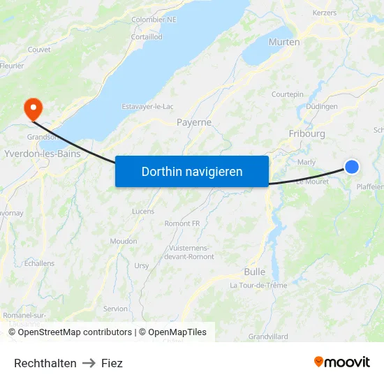 Rechthalten to Fiez map