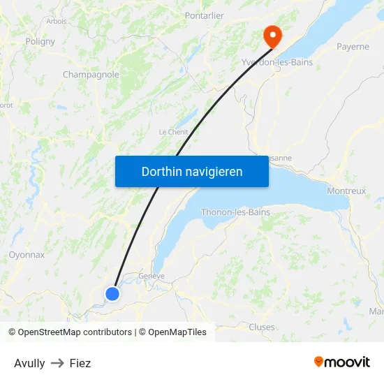 Avully to Fiez map