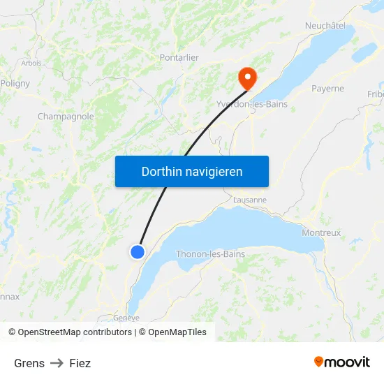 Grens to Fiez map