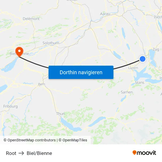 Root to Biel/Bienne map