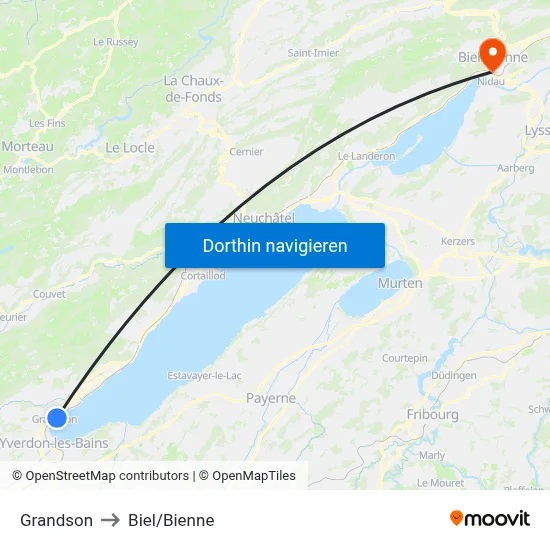 Grandson to Biel/Bienne map