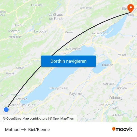 Mathod to Biel/Bienne map