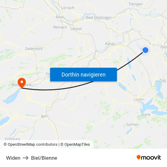 Widen to Biel/Bienne map