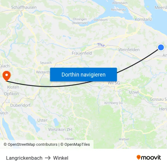 Langrickenbach to Winkel map