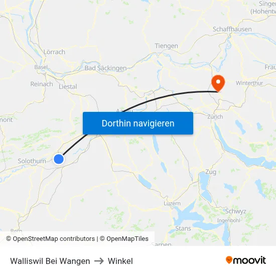 Walliswil Bei Wangen to Winkel map